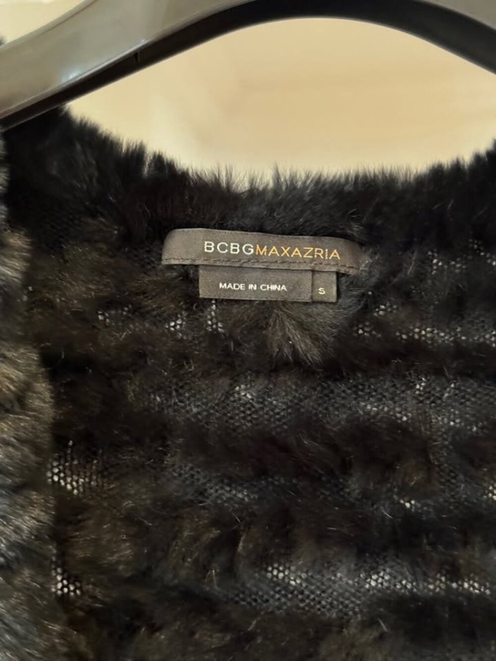 BCBG MAXAZRIA Rabbit Fur Bolero - Picture 2 of 3